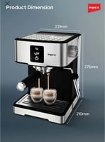 ماكينة صنع قهوة الإسبريسو ضغط 20 بار – سعة 1.7 لتر