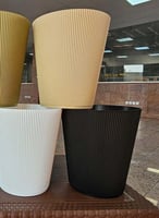 طقم 4 قطع سلة مهملات بلاستيكية لون أبيض