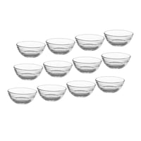 مجموعة زبادي مكونة من 6 حبات زجاجية شفافة