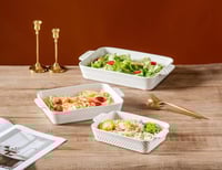 طقم صواني فرن مستطيلة بمسكات 3 قطع – 10/12/14 إنش...