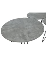 طقم طاولات 5 قطع خشب لون رمادي – طاولة كبيرة مع 4...