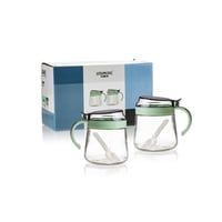 طقم بهارات 2 قطعة – عبوات زجاج بغطاء بلاستيكي عملي...