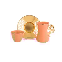 طقم قهوة وشاي بورسلين 18 قطعة متعدد الألوان لـ 6 أ...