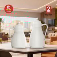 طقم ترامس ريم 1 لتر + 0.7 لتر – أبيض أنيق