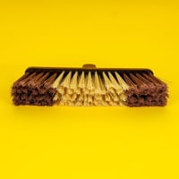 مكنسة تنظيف الأرضيات الخشبية بني/أصفر 34×90 سم