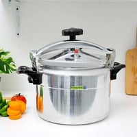 طنجرة ضغط ألومنيوم فضي سعة 11 لتر بطلاء جرانيت – ط...