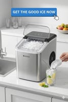 صانعة ثلج ستانلس ستيل 60 هرتز – 9 مكعبات في 6 دقائ...
