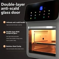 فرن ومقلاة هوائية من DENX بقوة 1350 واط، وسعة 12 ل...