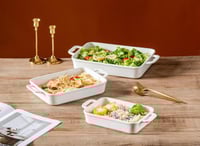 طقم صواني فرن مستطيلة بمسكات 3 قطع – 10/12/14 إنش...