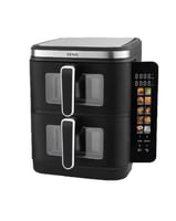 مقلاة هوائية مزدوجة سعة 11 لترًا، سعة 5.5 لتر + 5....