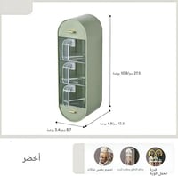 1علب توابل بلاستيك معلقة سهلة التثبيت سعة كبيرة شف...