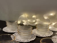 طقم بيالات قهوة وشاي فاخر – 48 قطعة بحواف ذهبية