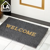 سجادة باب منقوشة 40×60 سم لون رمادي