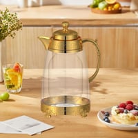 ترمس شاي وقهوة شفاف 1 لتر – لون فضي فاخر