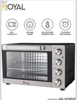 فرن كهربائي رويال 60 لتر – قدرة 1900 واط – متعدد ا...