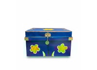 طقم غضار ميلامين تراثي مكون من 62 قطعة باللون الاز...