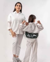 قميص كتان كم طويل- سعوديه