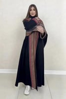 بشت نسائي جوخ شتوي مطرز بسدو مع شال 1