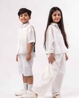 قميص كتان كم طويل- سعوديه