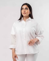 قميص كتان كم قصير- سعودي