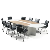 ترابيزة إجتماعات 240سم–أبيض×خشبي