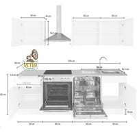 وحدة تخزين مطبخ- رمادي