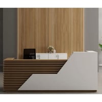 مكتب أستقبال 150سم–أوف وايت×بني