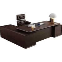 مكتب مودرن 200سم-بني