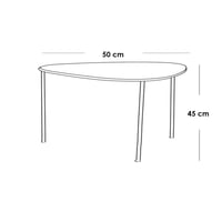 طاولات جانبية - قطعتين -أبيض × خشبي