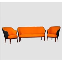 طقم أنتريه جلد-برتقالي×أسود