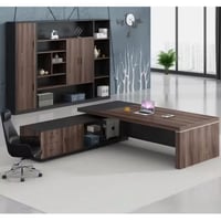 مكتب مودرن 200سم-بني×أسود