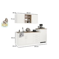 وحدة تخزين مطبخ- أبيض×بيج