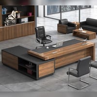 مكتب مودرن 220×160 سم – بني×أسود