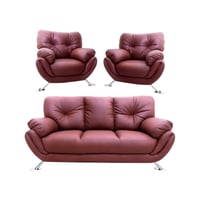 طقم أنتريه جلد-أحمر