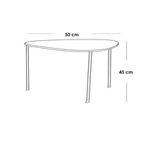 طاولات جانبية - قطعتين -أبيض × خشبي