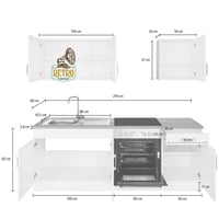 وحدة تخزين مطبخ- ابيض