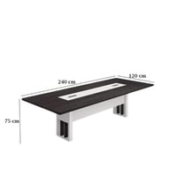 ترابيزة إجتماعات 240سم–أسود×أبيض