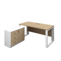 مكتب موظف 120سم–خشبي×أبيض