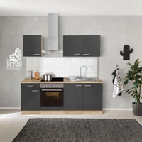 وحدة تخزين مطبخ- رماديXخشبي