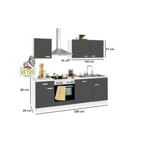 وحدة تخزين مطبخ- رمادي