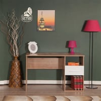 مكتب 120*75 سم - بني×أبيض