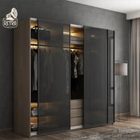 خزانة ملابس 180 سم – بني