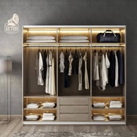 خزانة ملابس 180 سم – بني