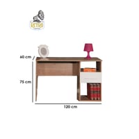 مكتب 120*75 سم - بني×أبيض