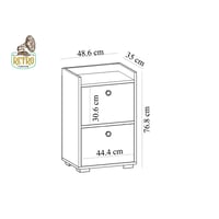 خزانة احذية 49 سم - أبيض