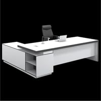 مكتب مودرن 200سم-ابيض