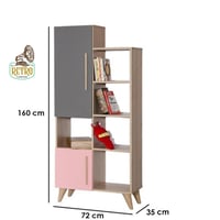 مكتبة 72 سم - متعددة الألوان