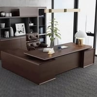مكتب مودرن 200سم-بني