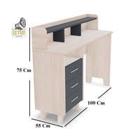 مكتب مودرن 100*75 سم – بيج×رمادي