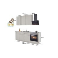 وحدة تخزين مطبخ- أبيض